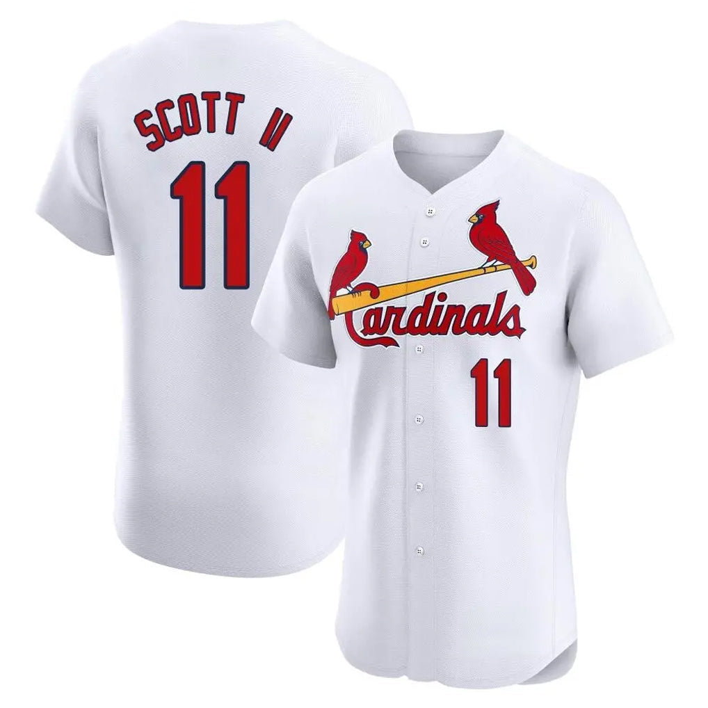 tocy St. Louis Cardinals #11 Victor Scott II Player White Home Limited Elite Stitched Jerseys