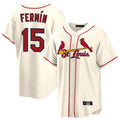tocy St. Louis Cardinals #15 Jose Fermin Player Cream Home Game Stitched Jerseys