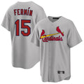 tocy St. Louis Cardinals #15 Jose Fermin Player Gray Home Game Stitched Jerseys
