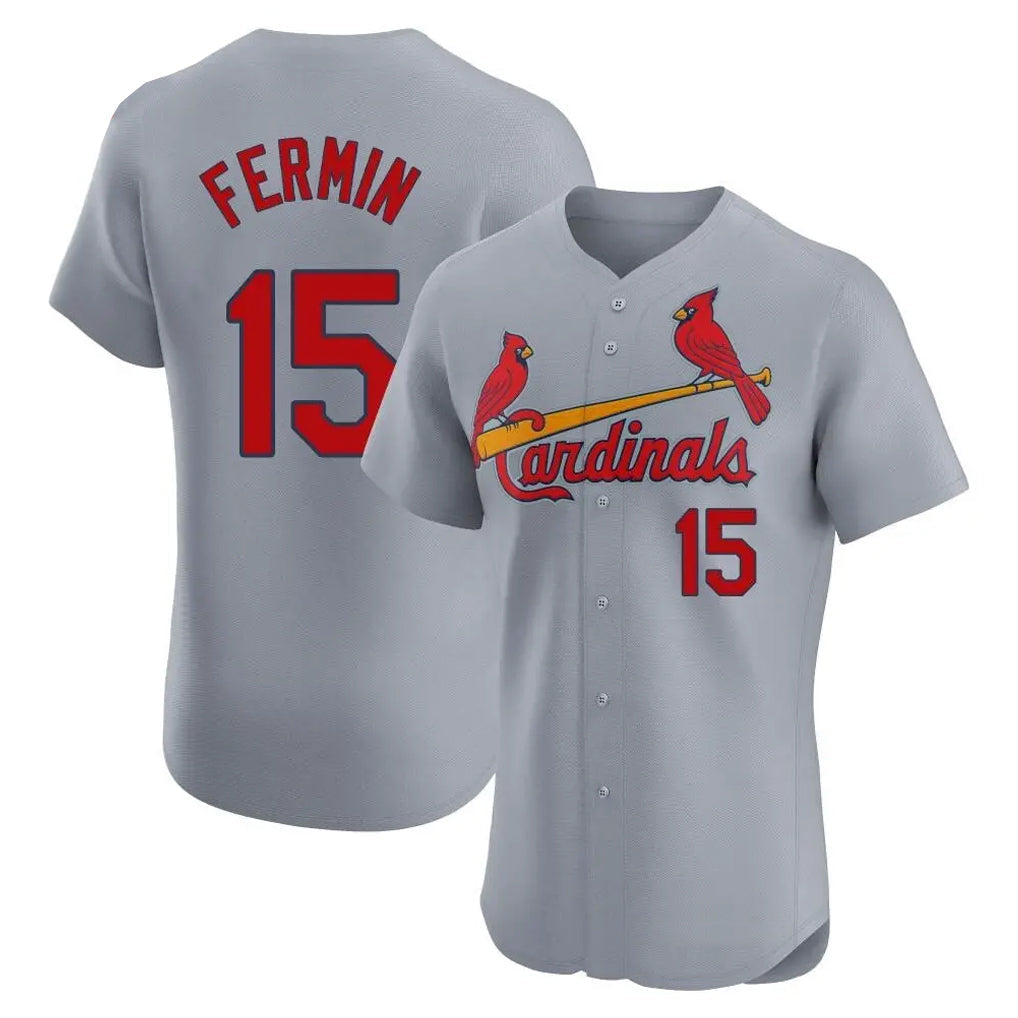 tocy St. Louis Cardinals #15 Jose Fermin Player Gray Home Limited Elite Stitched Jerseys