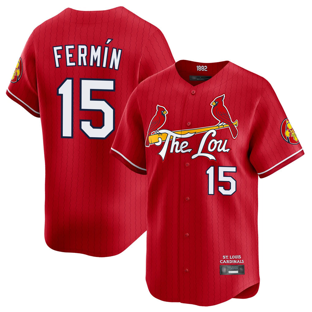 tocy St. Louis Cardinals #15 Jose Fermin Player Red City Connect Limited Stitched Jerseys