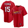 tocy St. Louis Cardinals #15 Jose Fermin Player Red Home Game Stitched Jerseys