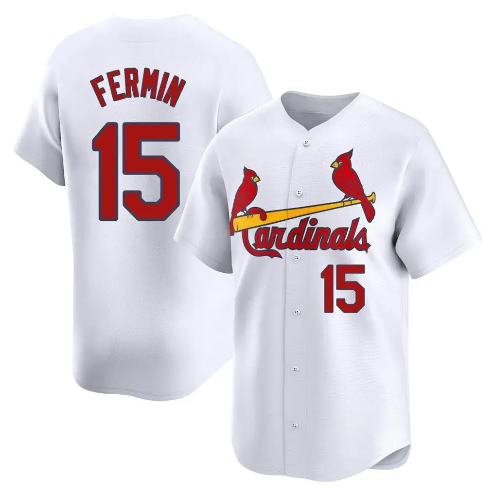tocy St. Louis Cardinals #15 Jose Fermin Player White Home Limited Stitched Jerseys