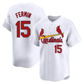 tocy St. Louis Cardinals #15 Jose Fermin Player White Home Limited Stitched Jerseys
