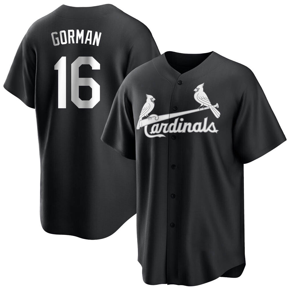 tocy St. Louis Cardinals #16 Nolan Gorman Player Black City Connect Home Limited Stitched Jerseys