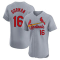 tocy St. Louis Cardinals #16 Nolan Gorman Player Gray Home Limited Elite Stitched Jerseys
