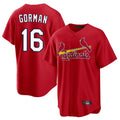 tocy St. Louis Cardinals #16 Nolan Gorman Player Red Home Game Stitched Jerseys