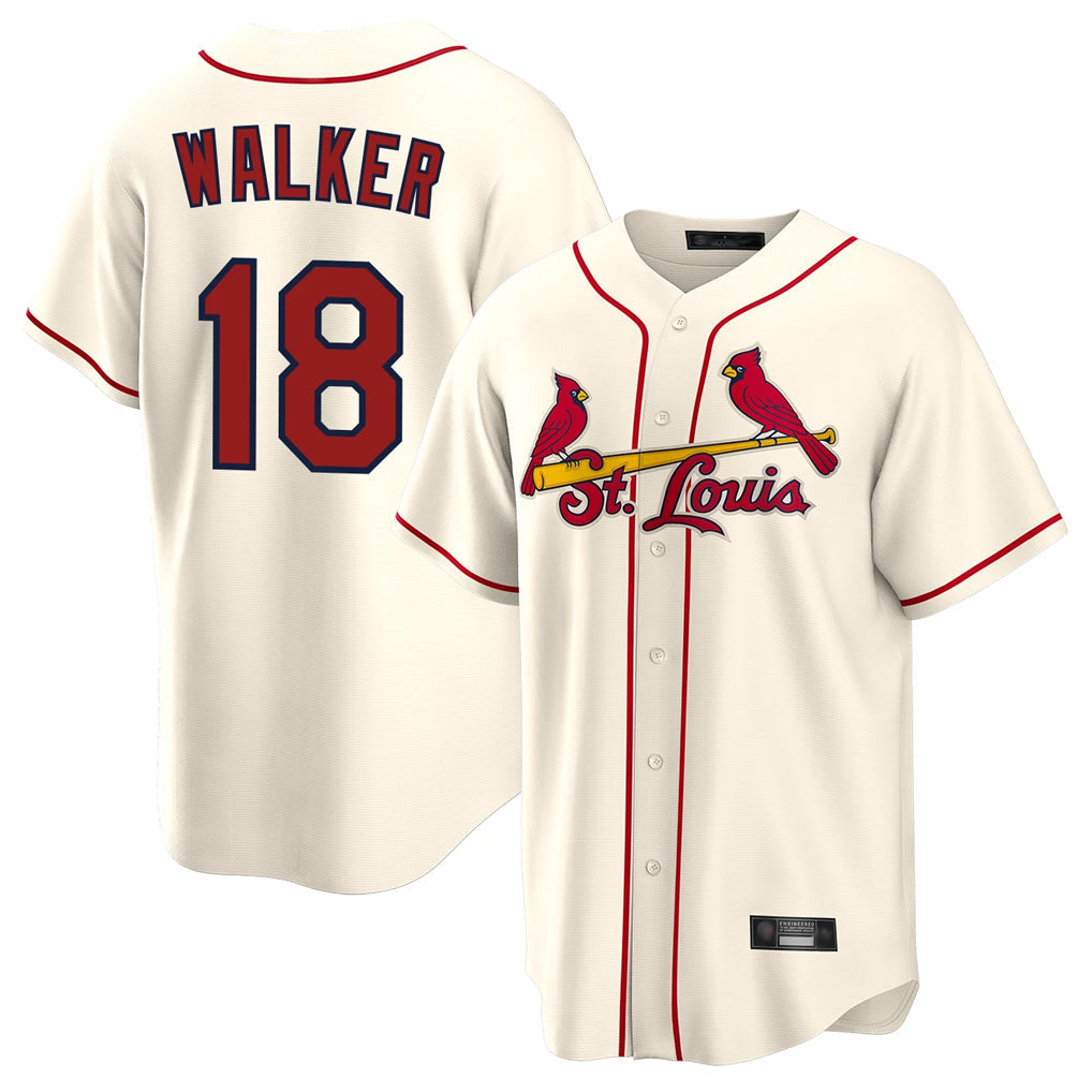 tocy St. Louis Cardinals #18 Jordan Walker Player Cream Home Game Stitched Jerseys