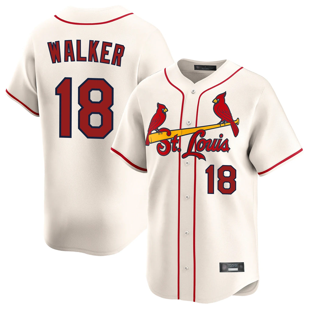 tocy St. Louis Cardinals #18 Jordan Walker Player Cream Home Limited Stitched Jerseys