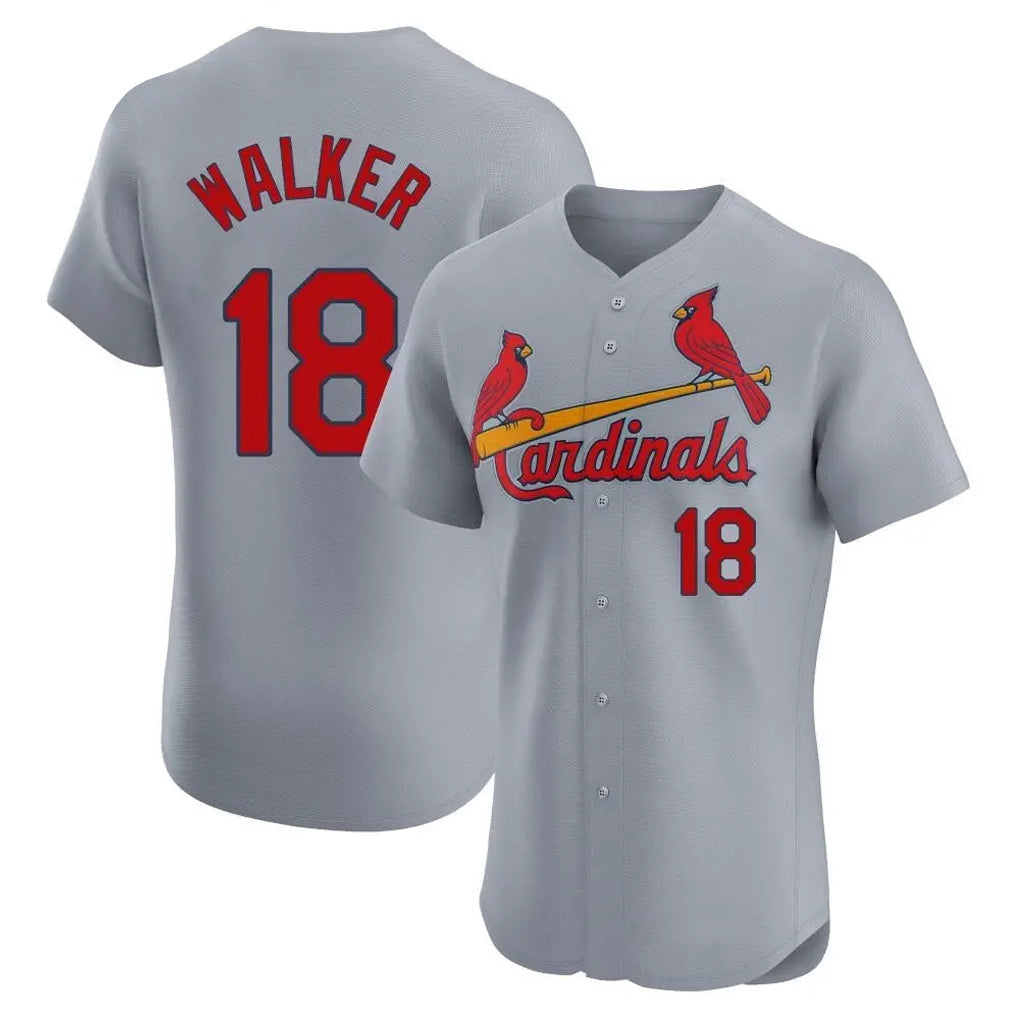 tocy St. Louis Cardinals #18 Jordan Walker Player Gray Home Limited Elite Stitched Jerseys