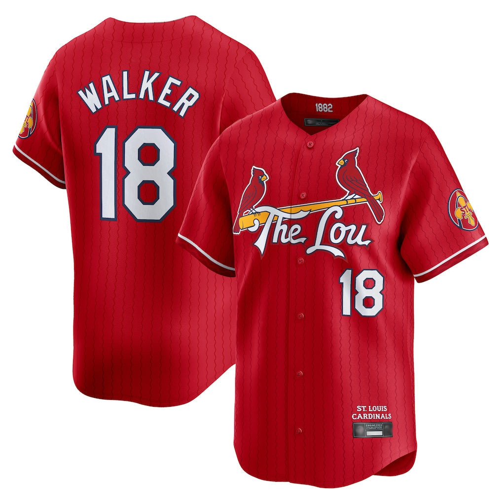 tocy St. Louis Cardinals #18 Jordan Walker Player Red City Connect Limited Stitched Jerseys