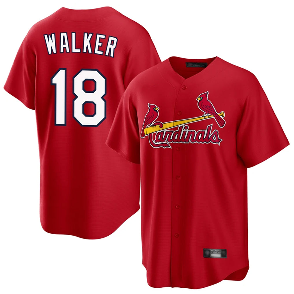 tocy St. Louis Cardinals #18 Jordan Walker Player Red Home Game Stitched Jerseys
