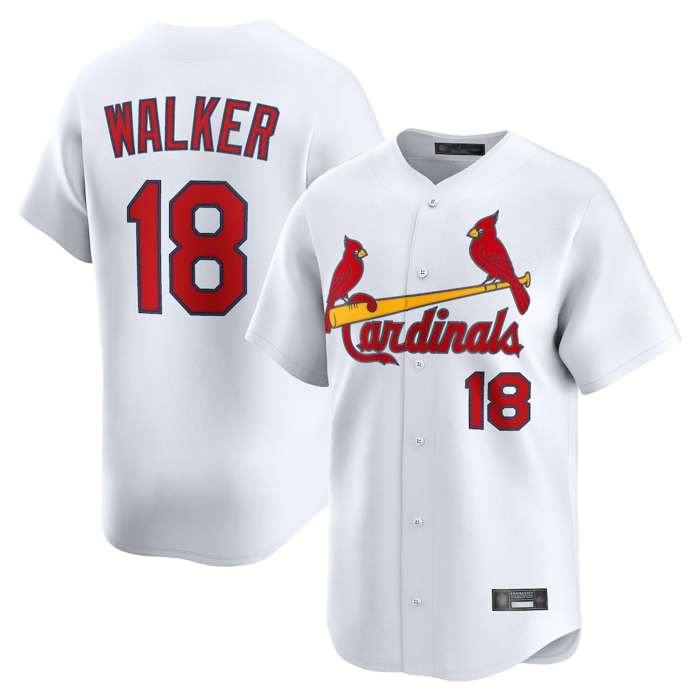 tocy St. Louis Cardinals #18 Jordan Walker Player White Home Limited Stitched Jerseys
