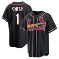 tocy St. Louis Cardinals #1 Ozzie Smith Player Black Carbon Fashio Game Stitched Jerseys