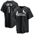 tocy St. Louis Cardinals #1 Ozzie Smith Player Black City Connect Home Limited Stitched Jerseys