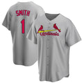 tocy St. Louis Cardinals #1 Ozzie Smith Player Gray Home Game Stitched Jerseys