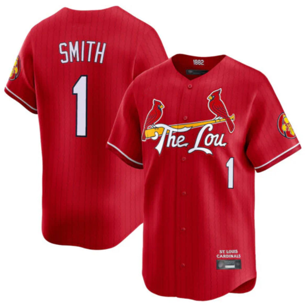 tocy St. Louis Cardinals #1 Ozzie Smith Player Red City Connect Limited Stitched Jerseys