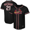 tocy St. Louis Cardinals #21 Lars Nootbaar Player Black Carbon Fashio Game Stitched Jerseys