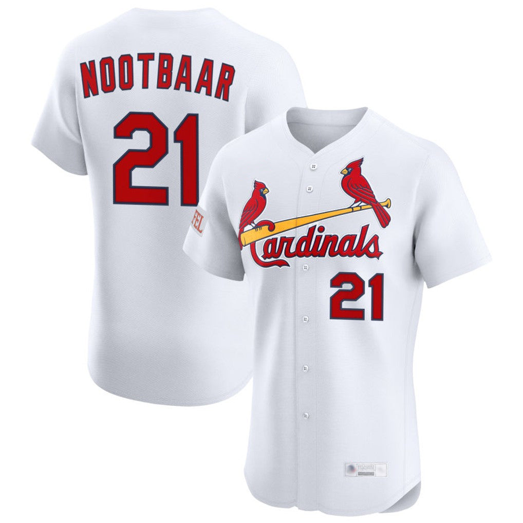 tocy St. Louis Cardinals #21 Lars Nootbaar Player White Home Limited Elite Stitched Jerseys