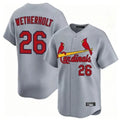 tocy St. Louis Cardinals #26 JJ Wetherholt Player Gray Home Limited Stitched Jerseys