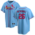 tocy St. Louis Cardinals #26 JJ Wetherholt Player Light Blue Home Game Stitched Jerseys