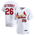 tocy St. Louis Cardinals #26 JJ Wetherholt Player White Home Limited Stitched Jerseys
