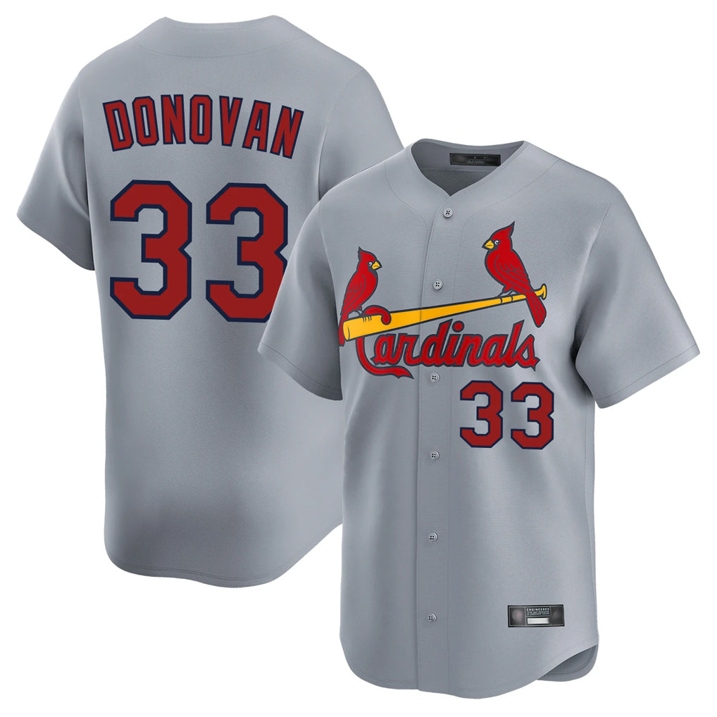 tocy St. Louis Cardinals #33 Brendan Donovan Player Gray Home Limited Stitched Jerseys