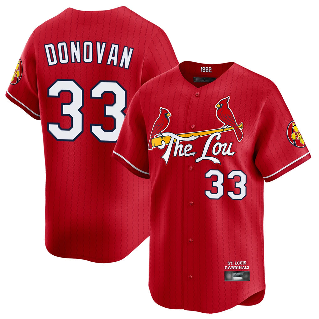 tocy St. Louis Cardinals #33 Brendan Donovan Player Red City Connect Limited Stitched Jerseys