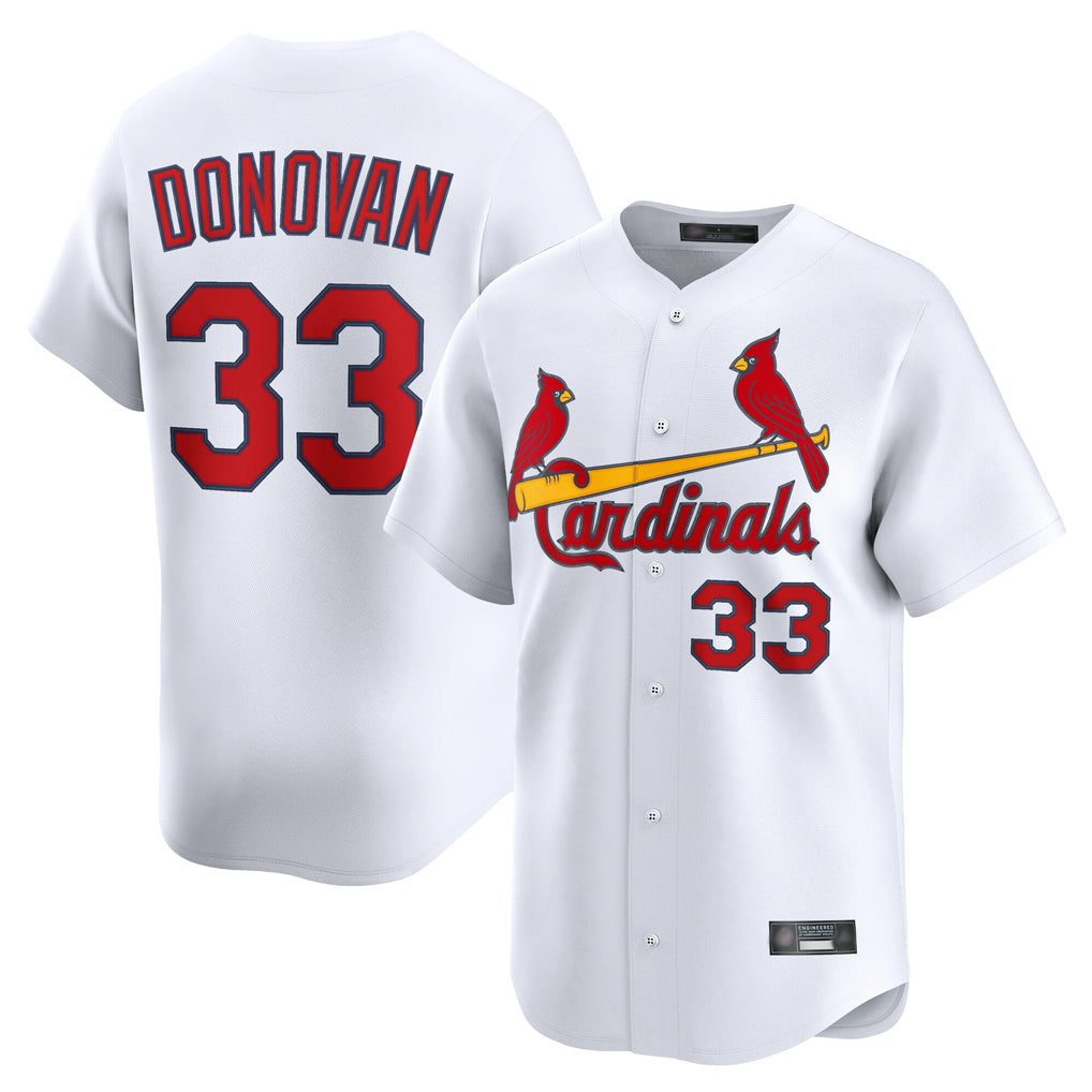 tocy St. Louis Cardinals #33 Brendan Donovan Player White Home Limited Stitched Jerseys