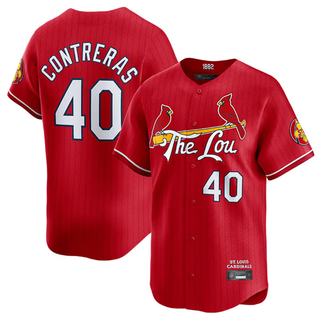 tocy St. Louis Cardinals #40 Willson Contreras Player Red City Connect Limited Stitched Jerseys