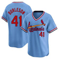 tocy St. Louis Cardinals #41 Alec Burlesona Player Light Blue City Connect Home T-shirt Stitched Jerseys
