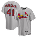 tocy St. Louis Cardinals #41 Alec Burlesona Player Gray Home Game Stitched Jerseys