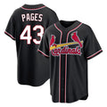 tocy St. Louis Cardinals #43 Pedro Pages Player Black Carbon Fashio Game Stitched Jerseys