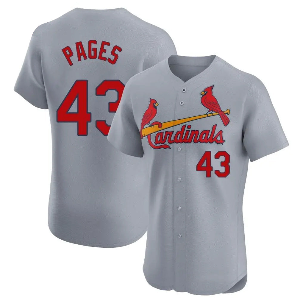 tocy St. Louis Cardinals #43 Pedro Pages Player Gray Home Limited Elite Stitched Jerseys