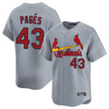 tocy St. Louis Cardinals #43 Pedro Pages Player Gray Home Limited Stitched Jerseys