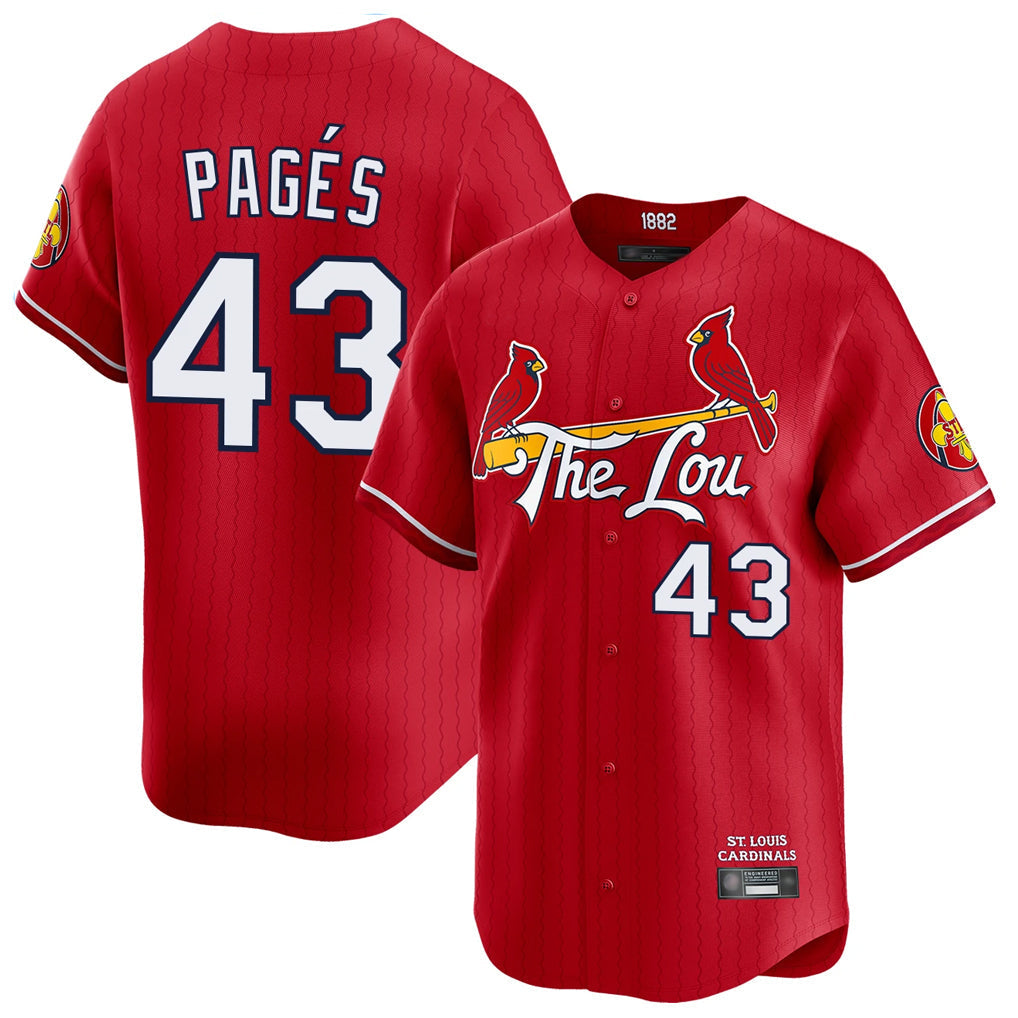 tocy St. Louis Cardinals #43 Pedro Pages Player Red City Connect Limited Stitched Jerseys