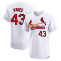 tocy St. Louis Cardinals #43 Pedro Pages Player White Home Limited Elite Stitched Jerseys