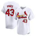 tocy St. Louis Cardinals #43 Pedro Pages Player White Home Limited Stitched Jerseys