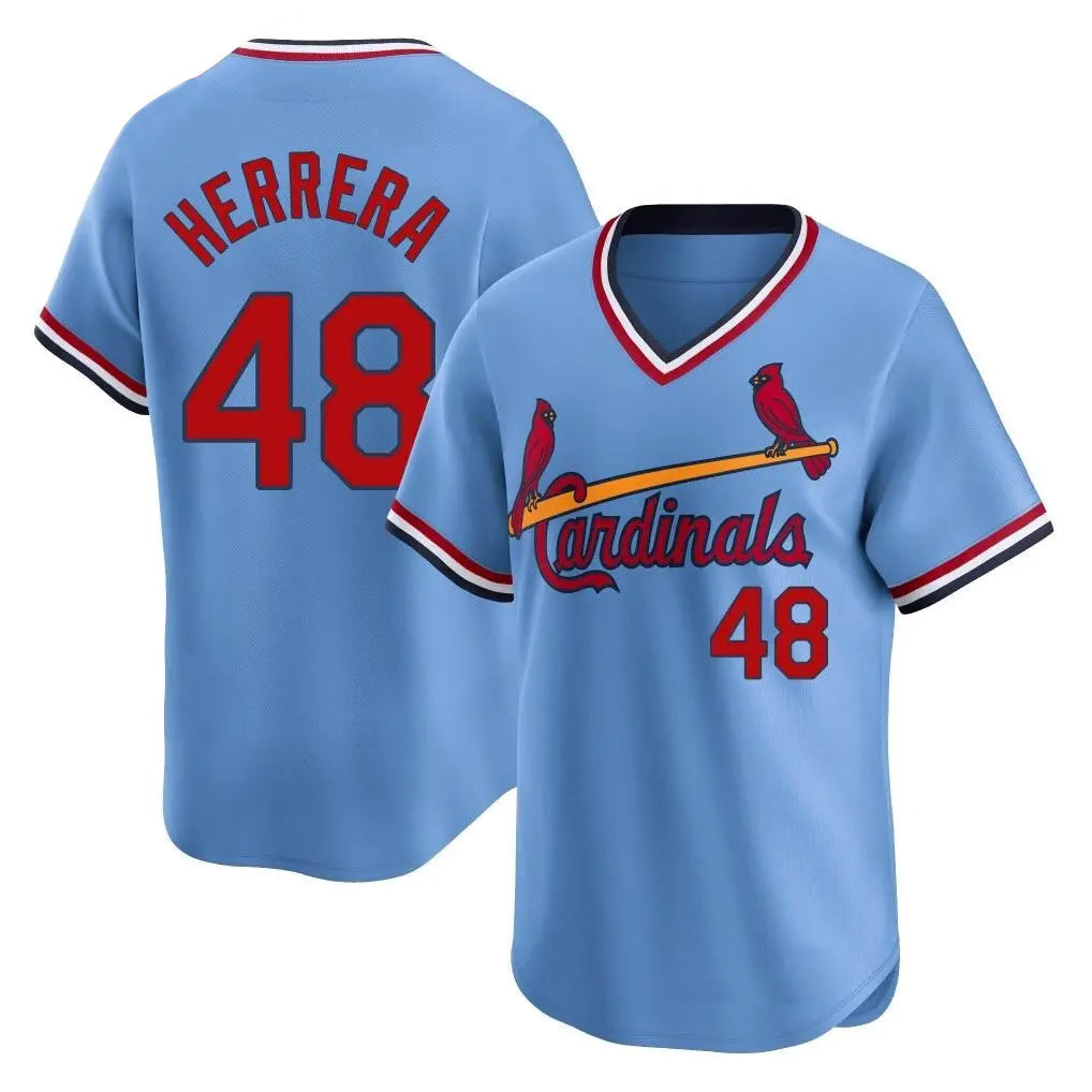 tocy St. Louis Cardinals #48 Ivan Herrera Player Light Blue City Connect Home T-shirt Stitched Jerseys