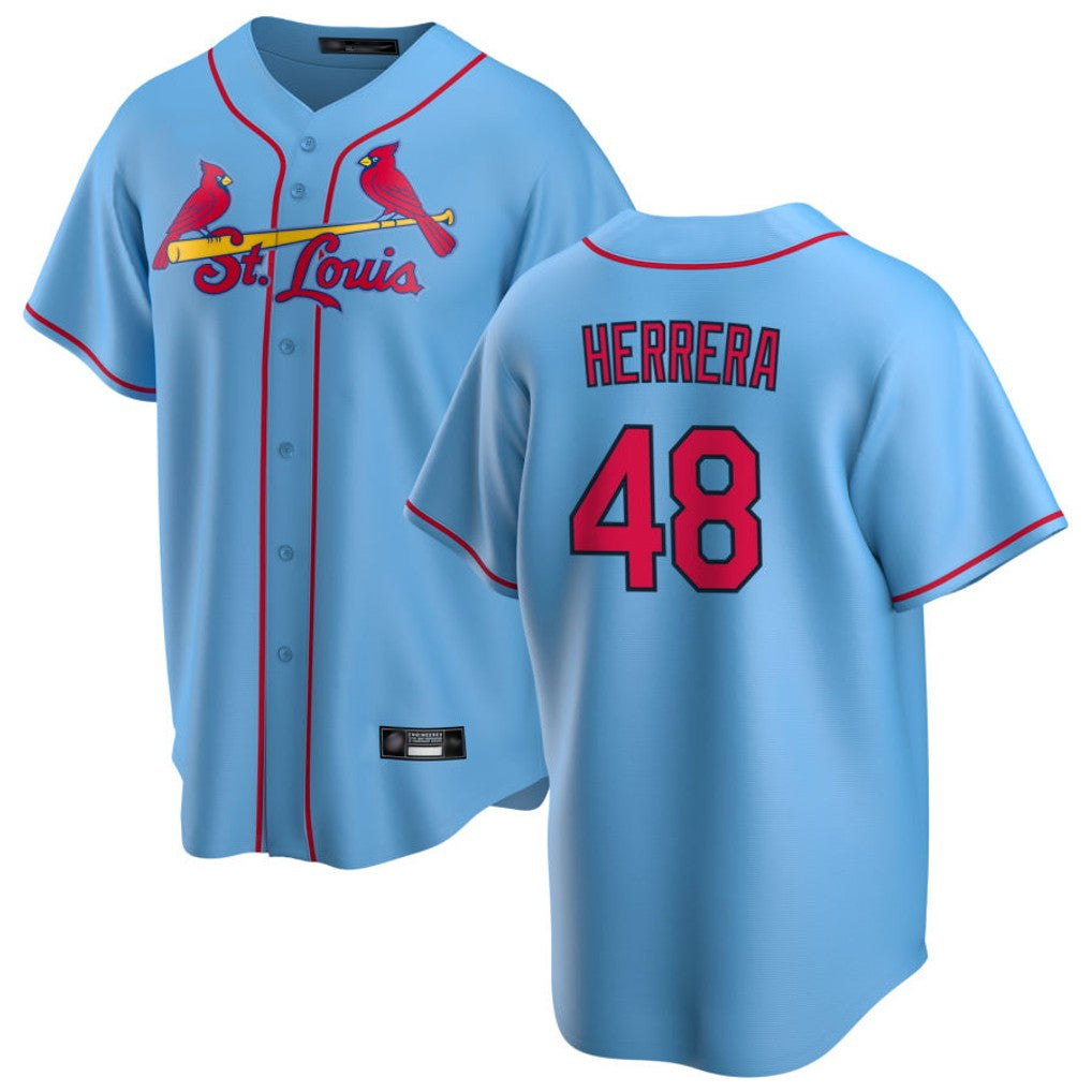 tocy St. Louis Cardinals #48 Ivan Herrera Player Light Blue  Home Game Stitched Jerseys