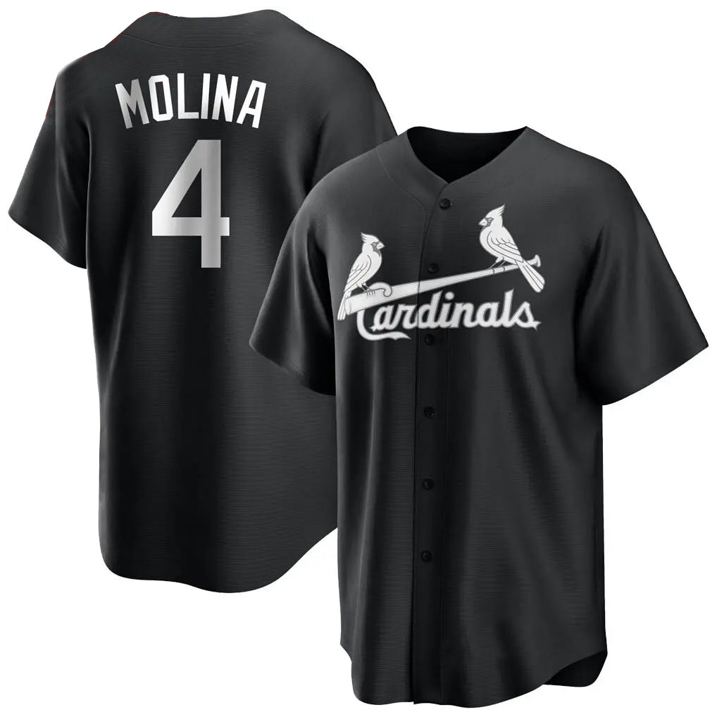 tocy St. Louis Cardinals #4 Yadier Molina Player Black City Connect Home Limited Stitched Jerseys