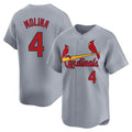 tocy St. Louis Cardinals #4 Yadier Molina Player Gray Home Limited Stitched Jerseys