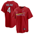 tocy St. Louis Cardinals #4 Yadier Molina Player Red Home Game Stitched Jerseys