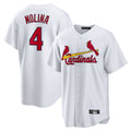 tocy St. Louis Cardinals #4 Yadier Molina Player White Home Game Stitched Jerseys