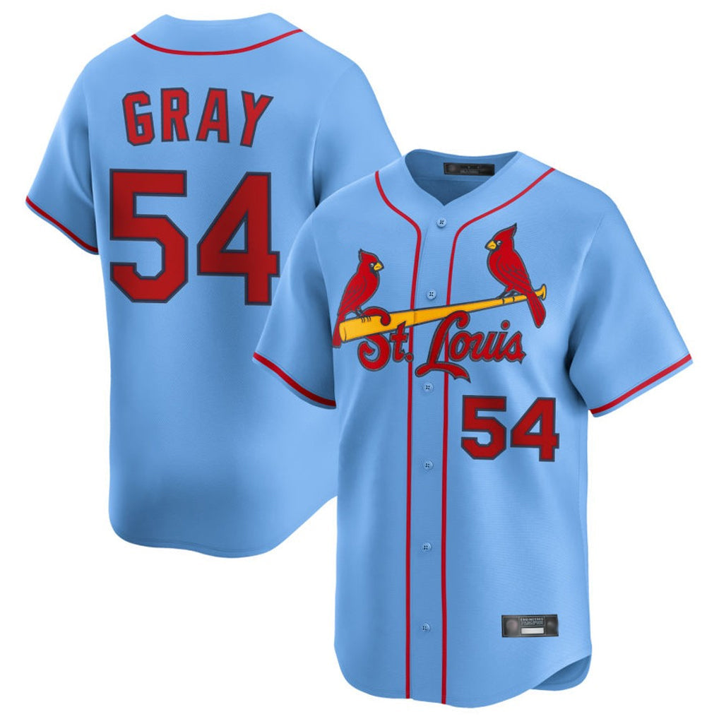 tocy St. Louis Cardinals #54 Sonny Gray Player Light Blue Home Limited Stitched Jerseys