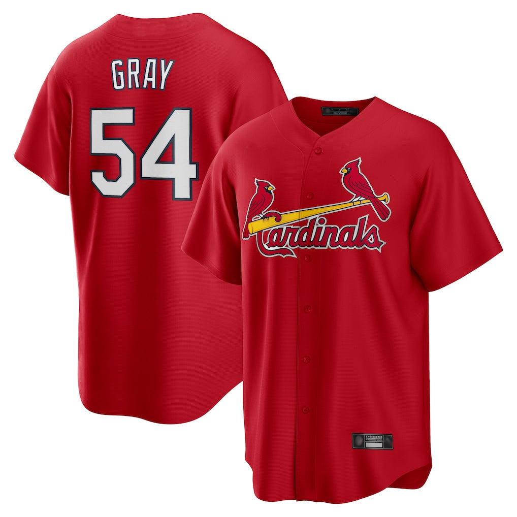 tocy St. Louis Cardinals #54 Sonny Gray Player Red Home Game Stitched Jerseys