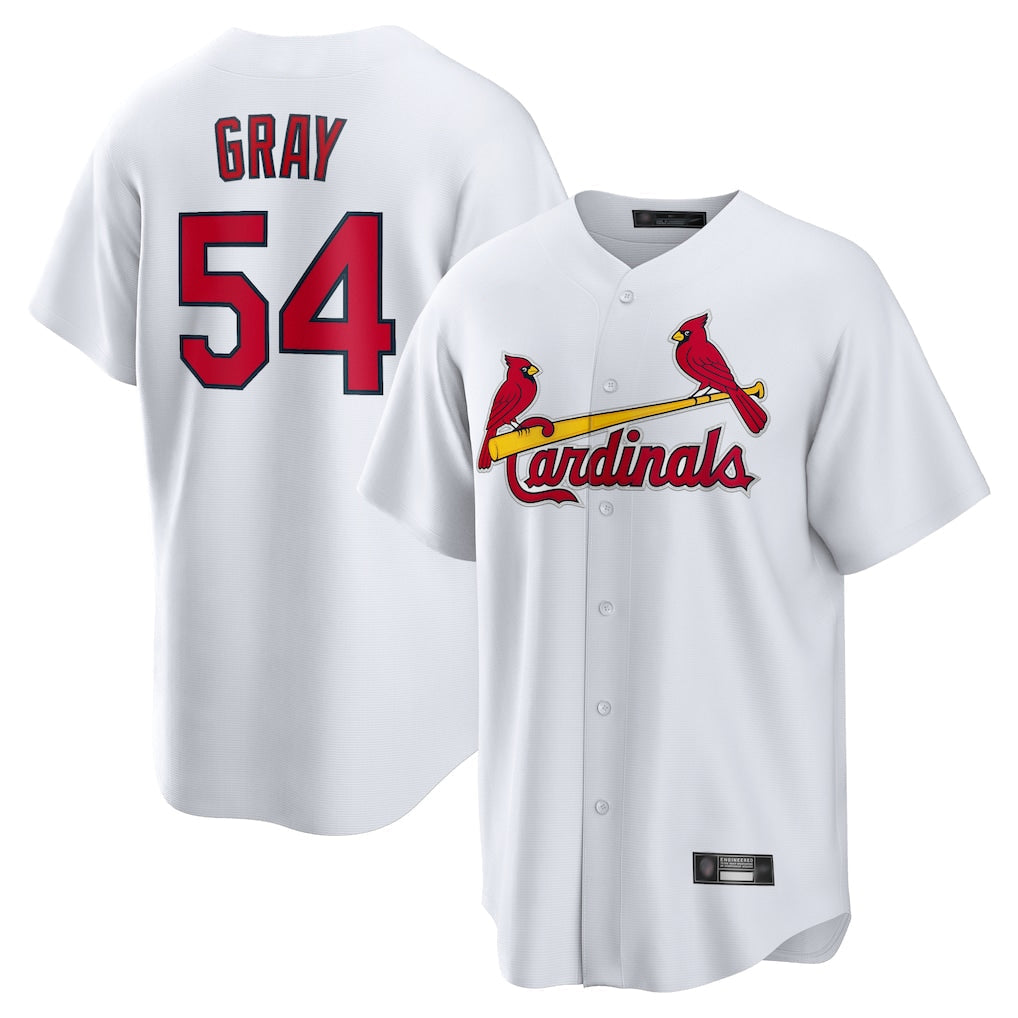 tocy St. Louis Cardinals #54 Sonny Gray Player White Home Game Stitched Jerseys