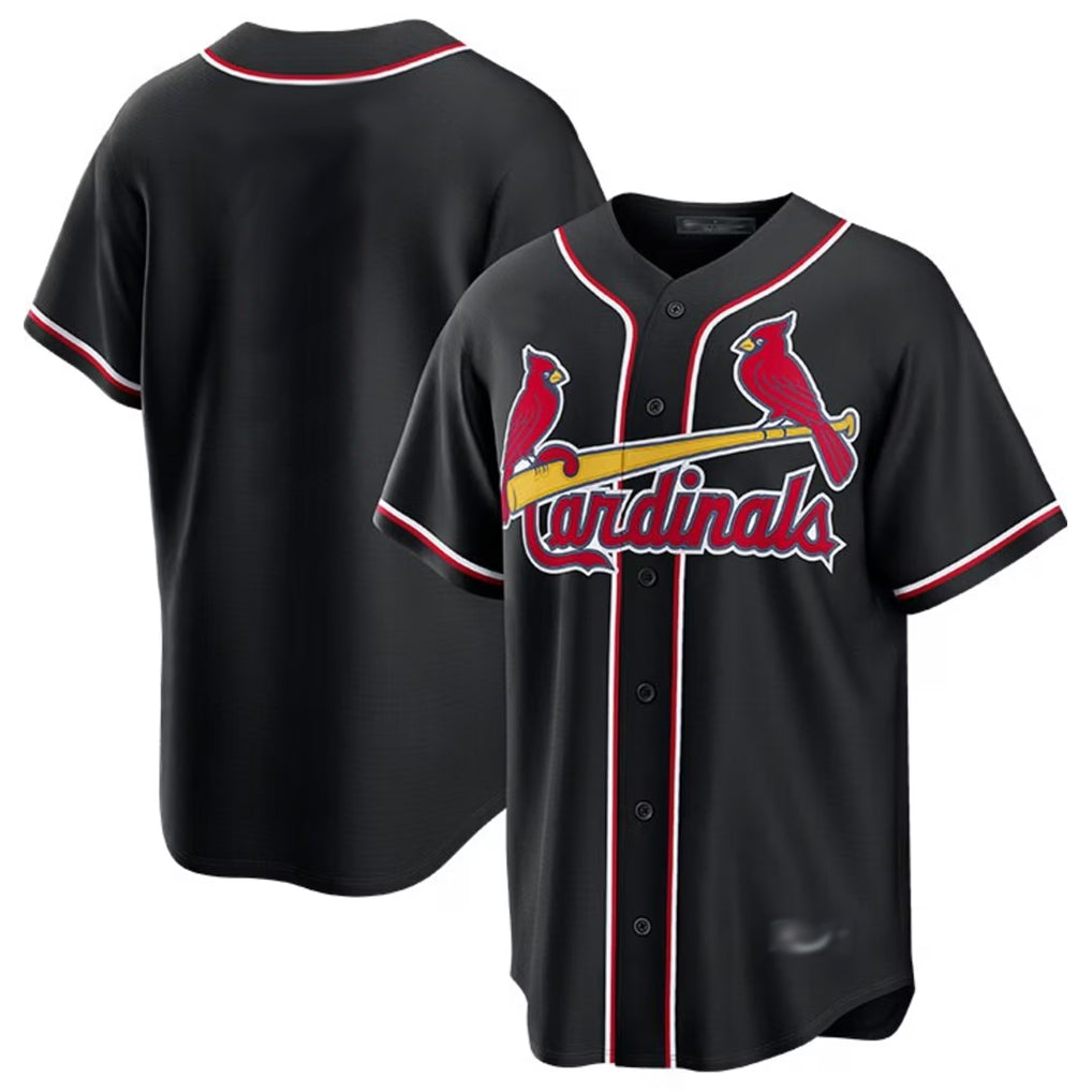 tocy St. Louis Cardinals Blank Player Black Replica Carbon Fashion Stitched Jerseys