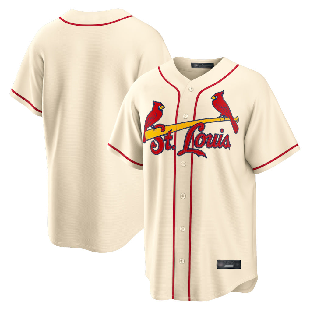 tocy St. Louis Cardinals Blank Player Cream Home Game Stitched Jerseys