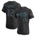 tocy T.Bay Rays #12 Wade Boggs Player Black City Connect Home Limited Elite Stitched Jerseys